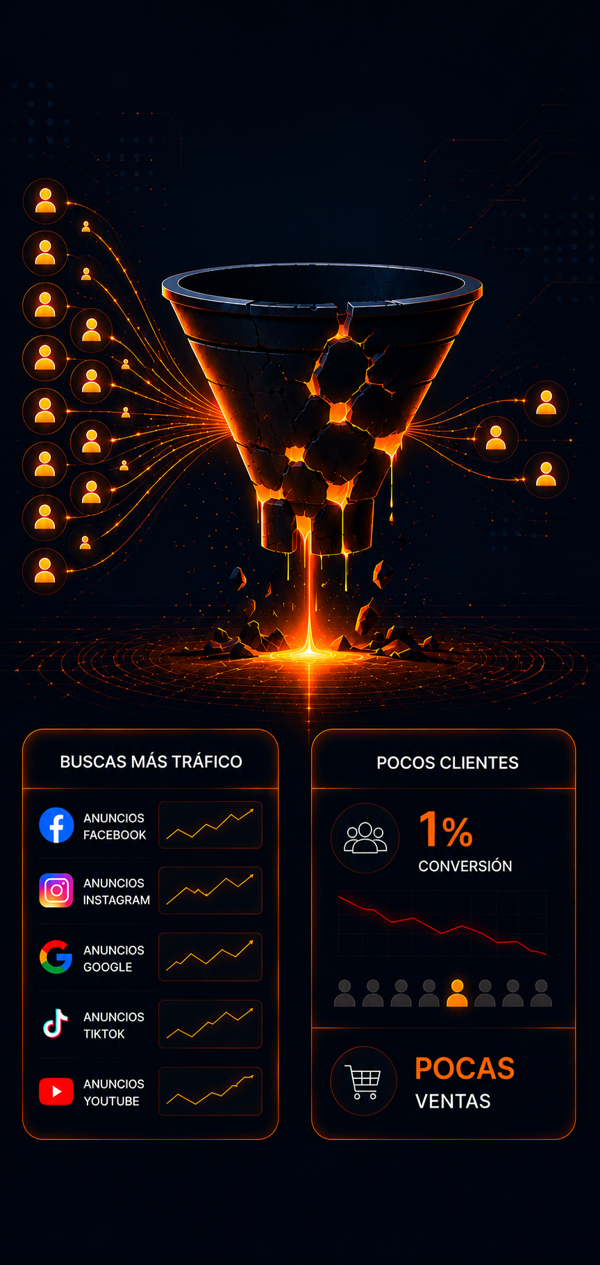 funnel movile ilustracion
